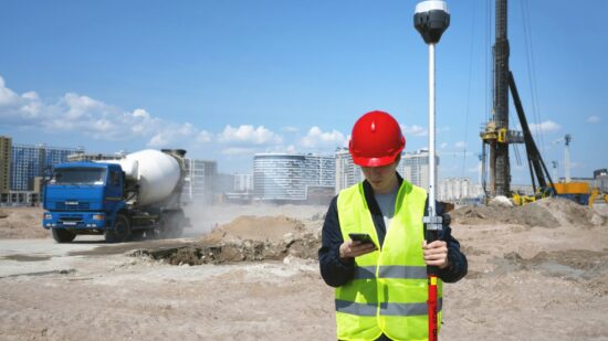Precise positioning on construction site